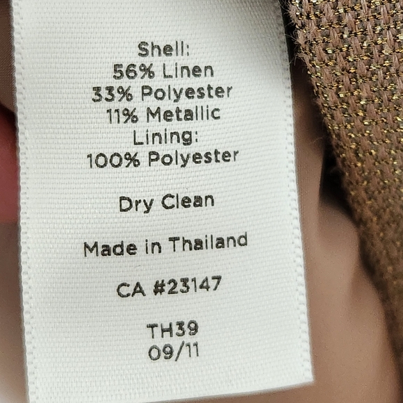 NWT Talbots Tan Gold Linen Blend Jacket & Dress 6 Petite
8039 - Picture 10 of 13
